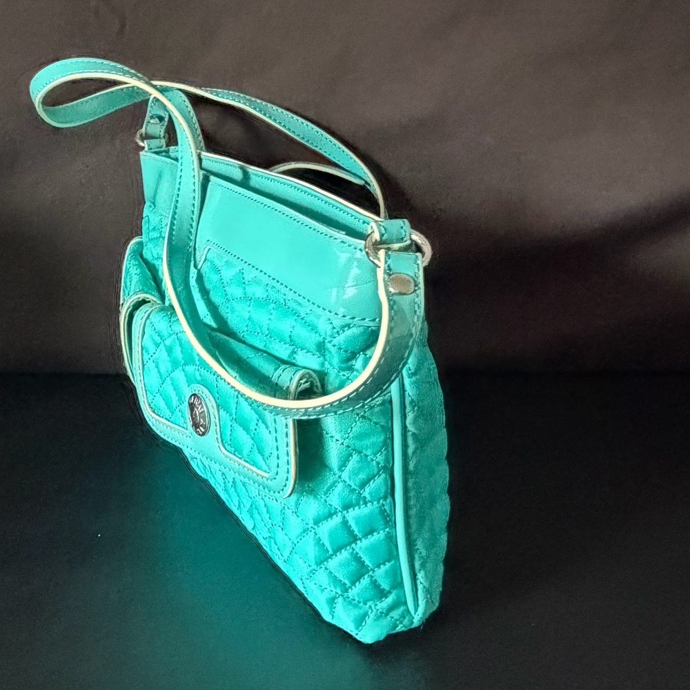 Vera Bradley Retired Cest la Vie Crossbody Bag Teal Turquoise - Picture 5 of 9